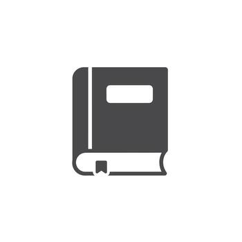 Encyclopedia book solid icon representing comprehensive knowledge and research information vector