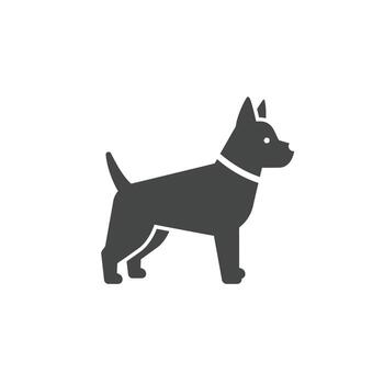 Watchdog icon representing property security and protection from intruders and threats vector