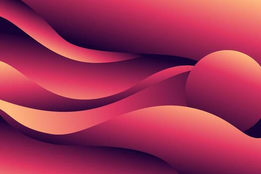 Abstract composition of flowing, layered, and gradient-colored shapes with soft lighting. vector
