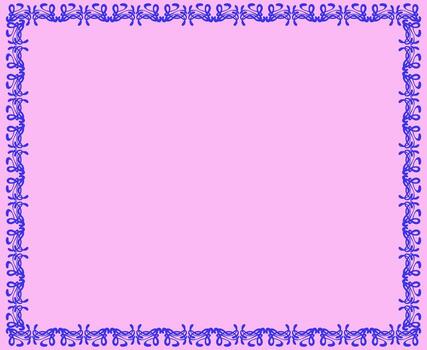 Art nouveau pink retro style repeated frame border collection background art decorative poster element editable vector