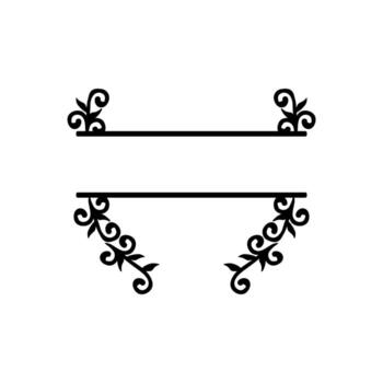 Elegant floral frame borders text with ornate flourishes on white backdrop, creating a sophisticated and classic invitation or announcement design. vector