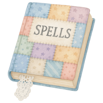 un vistoso libro de hechizos se sienta abierto. sus labor de retazos cubrir y delicado cordón marcador añadir un toque de magia y encanto, atractivo lectores a ahondar dentro el encantado paginas dentro de. png