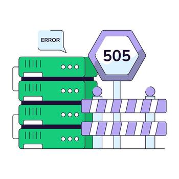 A unique design illustration of server error 505 vector