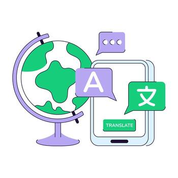 design of language translator icons vector