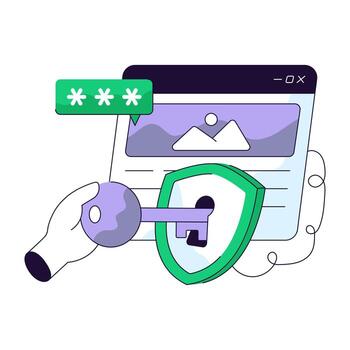 moderno diseño íconos de web seguridad vector