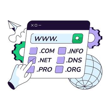 An icons design of web domains vector