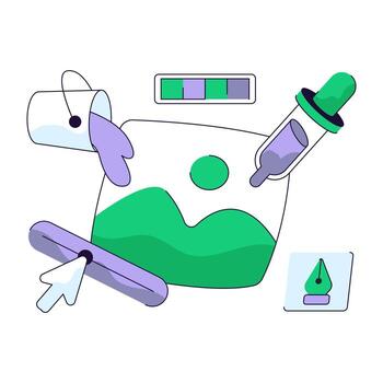 A unique design icons of color picker vector