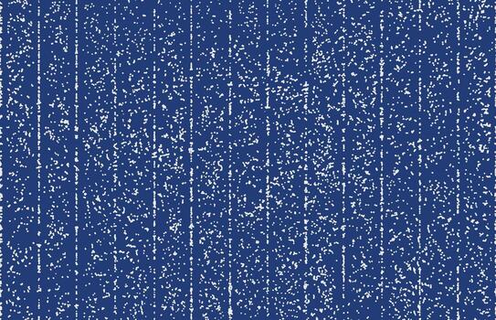 Creative seamless, hand drawn Japanese-inspired abstract pattern featuring dense white stippling and vertical streaks on a rich blue background, creating a distressed, textured look. vector