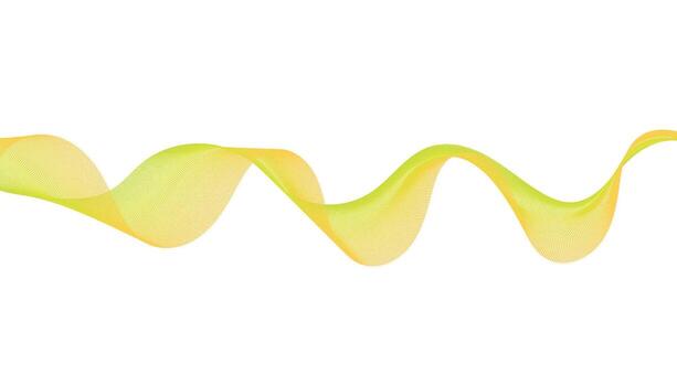Smooth Yellow Wave Gradient Abstract Background Design vector