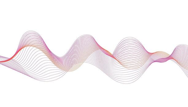 Pink and Orange Gradient Wave Abstract Background vector