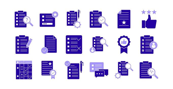 Document and checklist icons vector