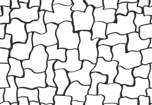 Seamless pattern of abstract lines. Curvy irganic smooth print illustration vector