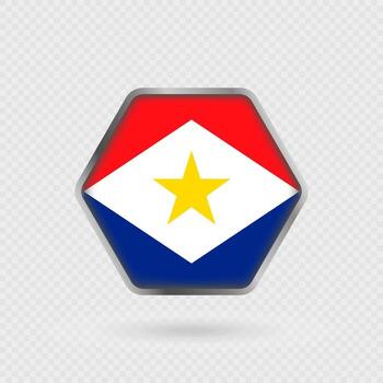 saba bandera en un hexágono marco. vector