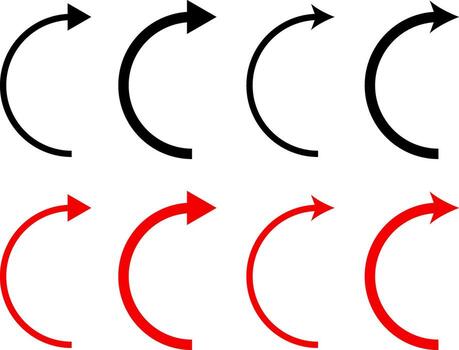 curved arrow set. Direction symbol. suggests forward movement. Hand drawn arrow collection. Arrow indicated the direction symbol, vector