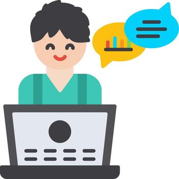 Conversation Flow Process Analysis vector