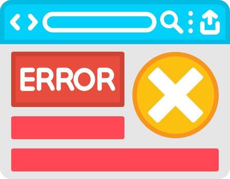 System Error Warning Message vector