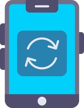 Data Synchronization Sync Button vector