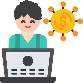 red Internet en línea conexión vector