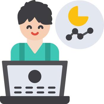 Pie Graph Statistical Chart vector