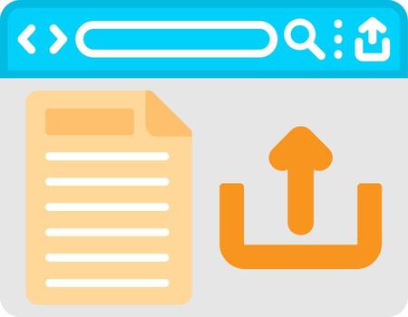 subir documento archivo botón vector