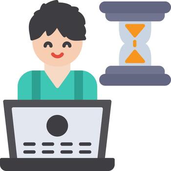 Sand Clock Countdown Timer vector