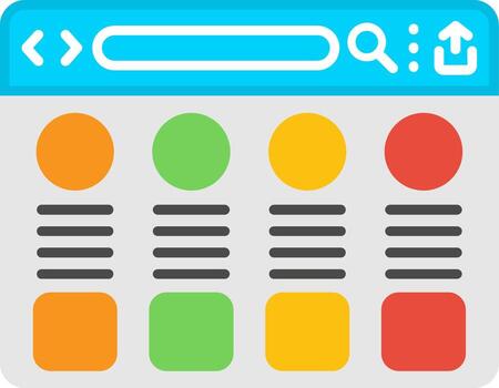 Advanced Settings Options Menu vector