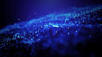 resumen reluciente partícula ola antecedentes. ideal para tecnología introducciones, movimiento gráficos superposiciones y digital música efectos visuales 4k video