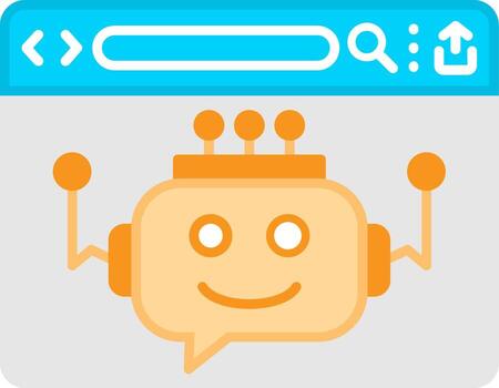 AI Chatbot Virtual Assistant vector