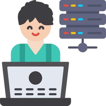 Server Data Cloud Storage vector