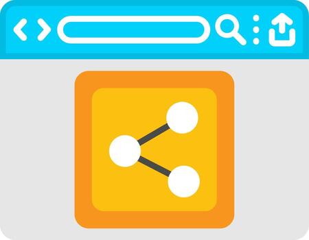 Quick Content Share Button vector