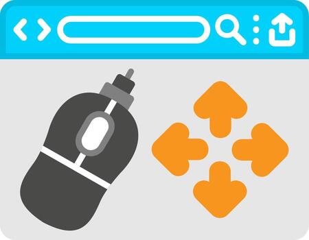 Smooth Page Scrolling Effect vector