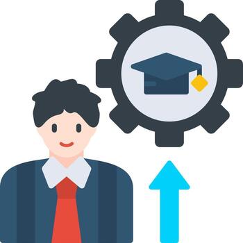 aprendiz aprendizaje desarrollo camino vector