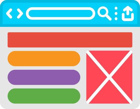 Website Layout Grid Design vector