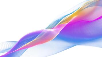 Abstract Wave Motion Pink Blue Color on WhiteBackground. Looping 4K . Ideal for technology intros, sci-fi visuals, motion graphics overlays, and digital music visuals. video