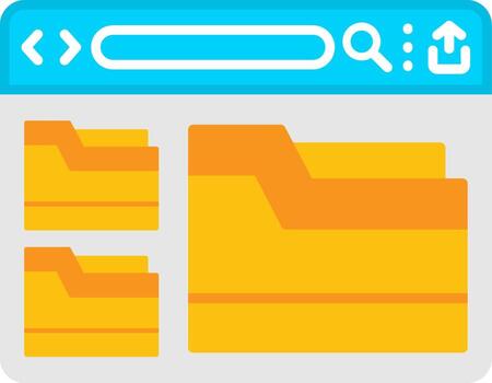 documento carpeta almacenamiento icono vector