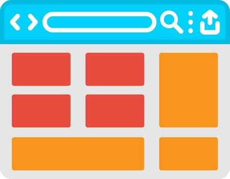 Grid Layout Design System vector