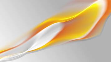 Abstract Wave Motion Yellow Color Tones on White Background. Looping 4K . Ideal for technology intros, sci-fi visuals, motion graphics overlays, and digital music visuals video