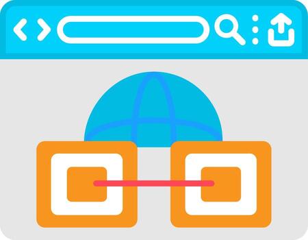 Web Hyperlink Connection Icon vector