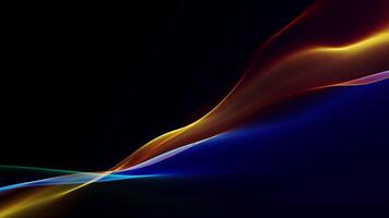 Abstract Colorful Wave Motion On Black Background. Looping 4K. Ideal for technology intros, motion graphics overlays video