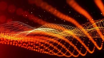 Abstract Particular Wave Motion Colorful Background. Looping 4K . Ideal for technology intros, motion graphics overlays video