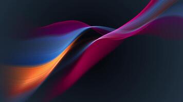 Abstract Wave Motion On Black Background Looping 4K . Ideal for technology intros, sci-fi visuals, motion graphics overlays and digital music visuals video