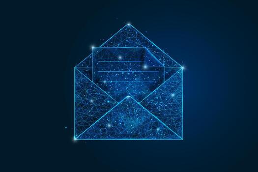 Animated digital envelope graphic vector