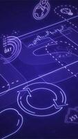 Animation of 3D blueprint of business workflows. video