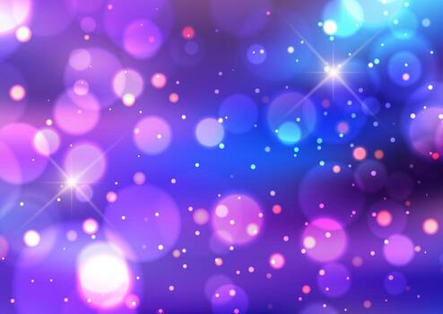 Colorful bokeh light background vector