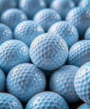 A bunch of golf balls are piled up in a row photo