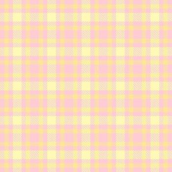 Pastel plaid pattern. Delicate pink and yellow create a soft, calming effect. Ideal for backgrounds, textiles, or designs requiring a gentle touch. Versatile and charming. vector