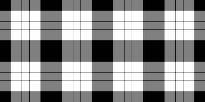 Classic buffalo plaid pattern in black, gray, and white. Versatile background for rustic, modern, or minimalist designs. Use for textiles, digital art, or web elements. vector