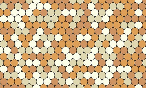 Abstract geometric pattern of overlapping circles in warm earth tones. Ideal for backgrounds, textiles, or modern design projects. Creates a subtle, textured visual effect. vector