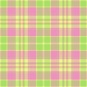 Cheerful plaid pattern. Versatile textile design in pastel pink, green, and yellow. Ideal for backgrounds, apparel, or adding a touch of fun to any project. vector