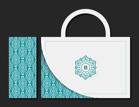Elegant shopping bag with intricate design vector